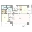ローレルタワー名古屋栄 間取り：２ＬＤＫ