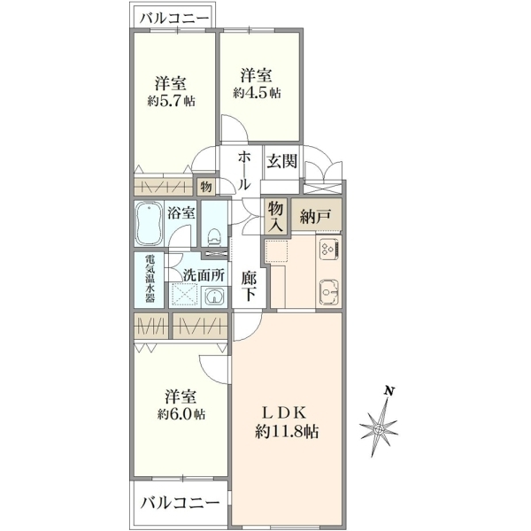 津田沼パークハウスＡ棟 間取図