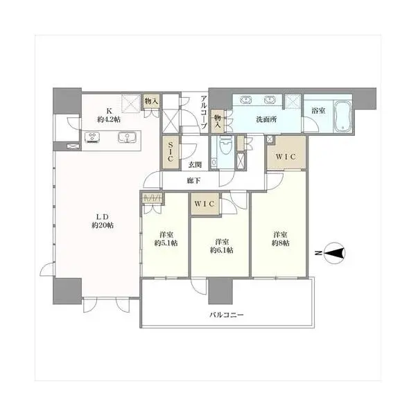 ジオタワー堺筋本町 間取図