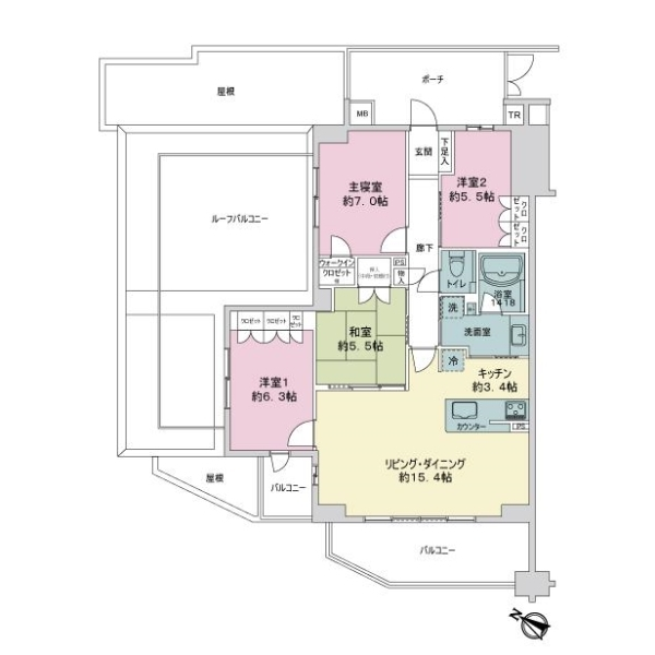 レーベンリヴァーレグラセス 間取図