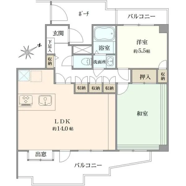 ヴィルヌーブ一之江 間取図
