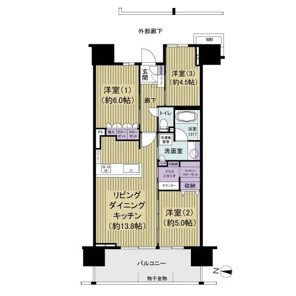イニシア新小岩ローレルコート 間取図