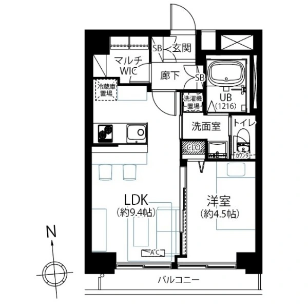 方南町コーポビアネーズ 間取図
