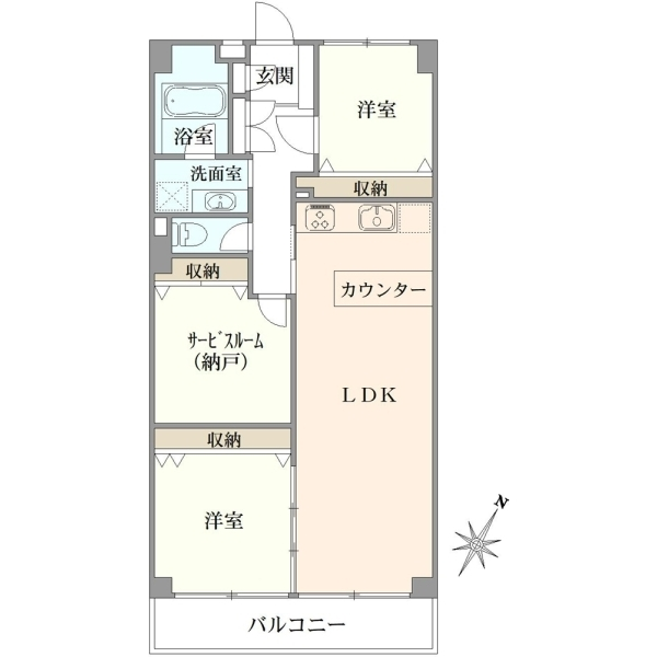 保谷パークハウスＢ棟 間取図