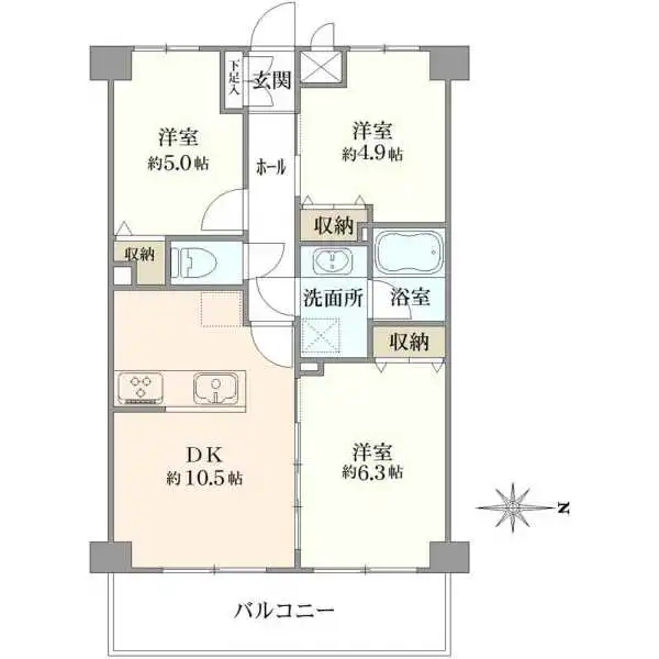 ライオンズガーデン保谷 間取図