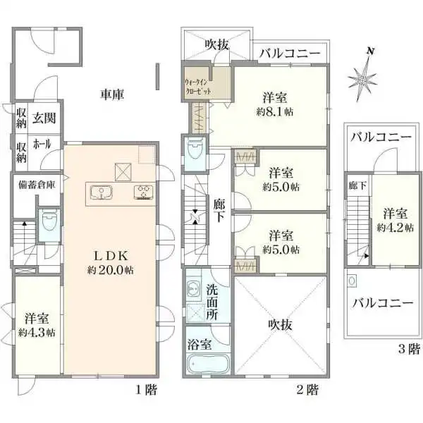 練馬区田柄５丁目 間取図