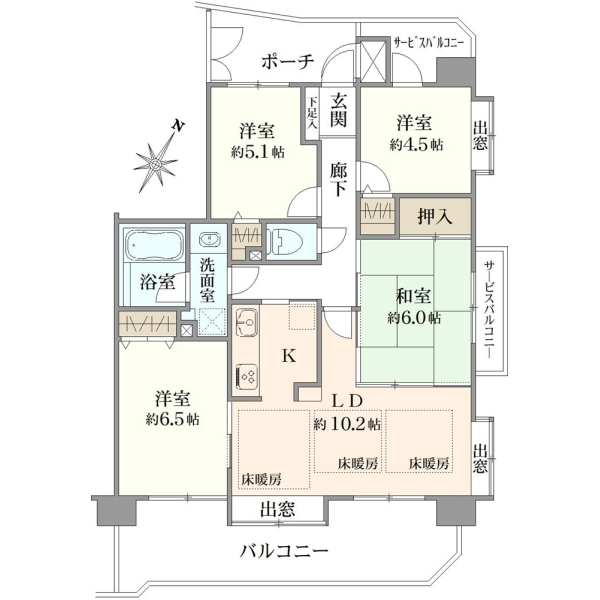 ダイアパレス中浦和ＩＩ 間取図