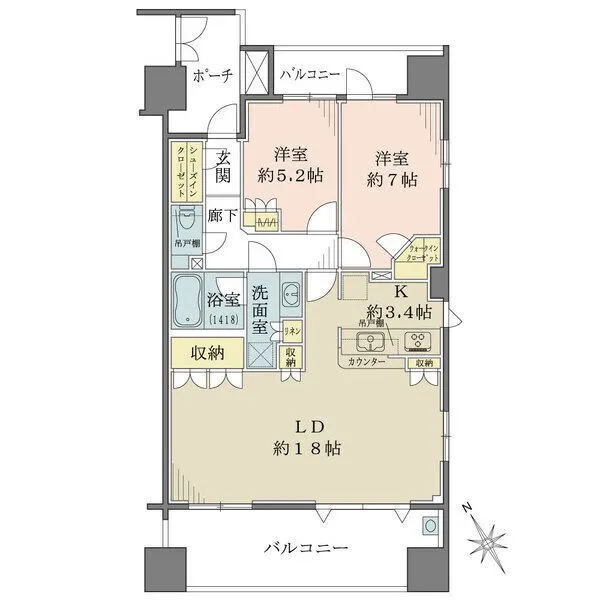リアナシーコースト葛西 間取図