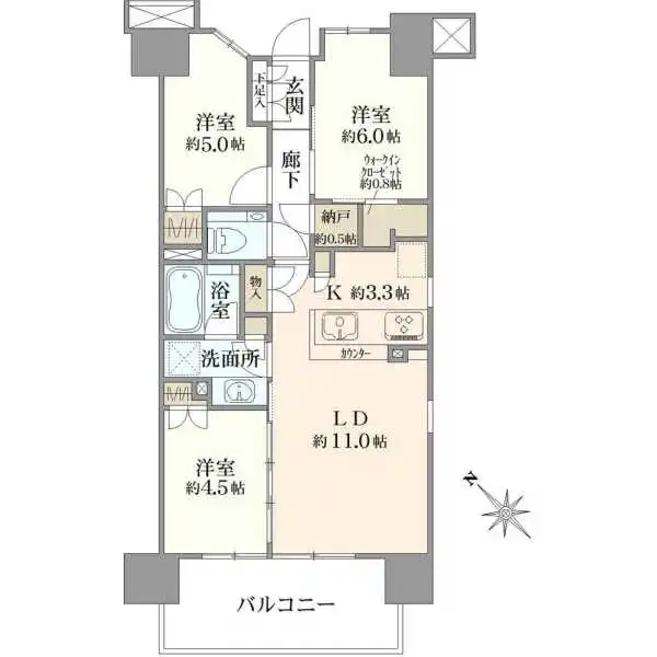 ザ・パークハウス相模大野 間取図