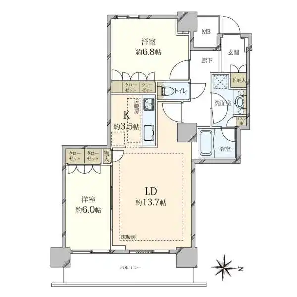 イーストコモンズ清澄白河セントラルタワー 間取図