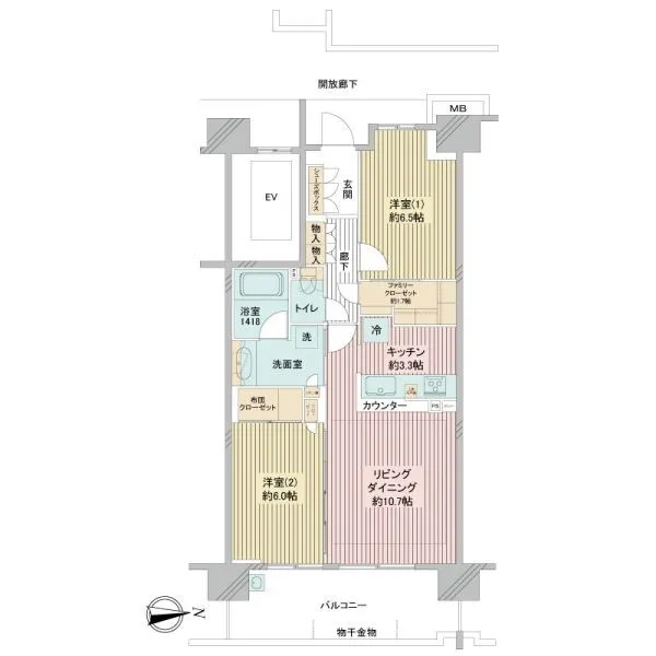 バウス西葛西清新町 間取図