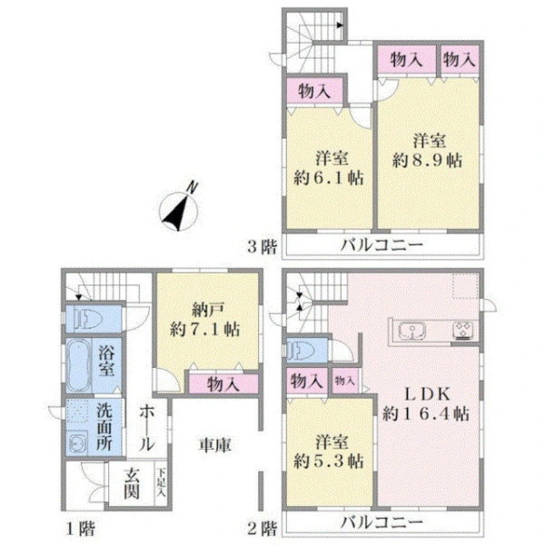川崎市川崎区鋼管通４丁目 間取図