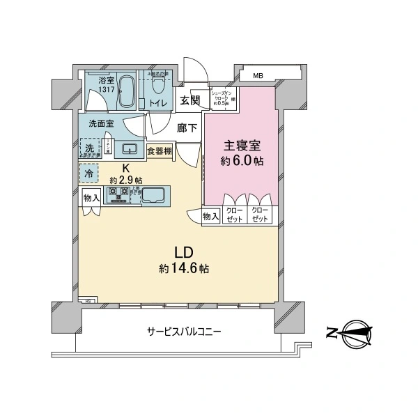 ＴＨＥ　ＹＯＫＯＨＡＭＡ　ＦＲＯＮＴ　ＴＯＷＥＲ 間取図