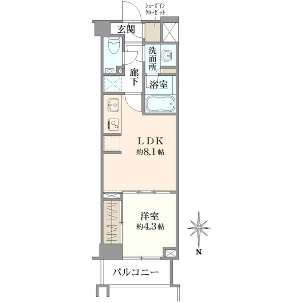 オープンレジデンシア小竹向原 間取図