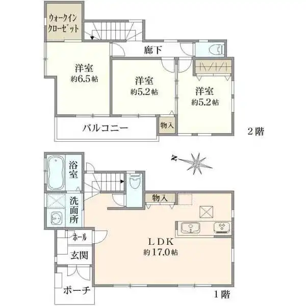 八王子市片倉町 間取図