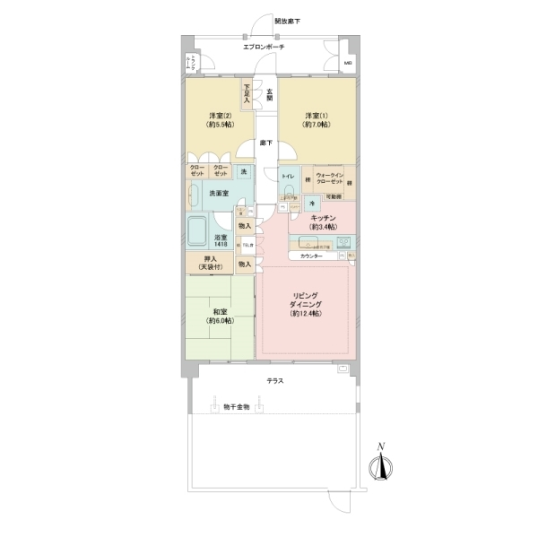 グレーシアステイツいずみ野 間取図