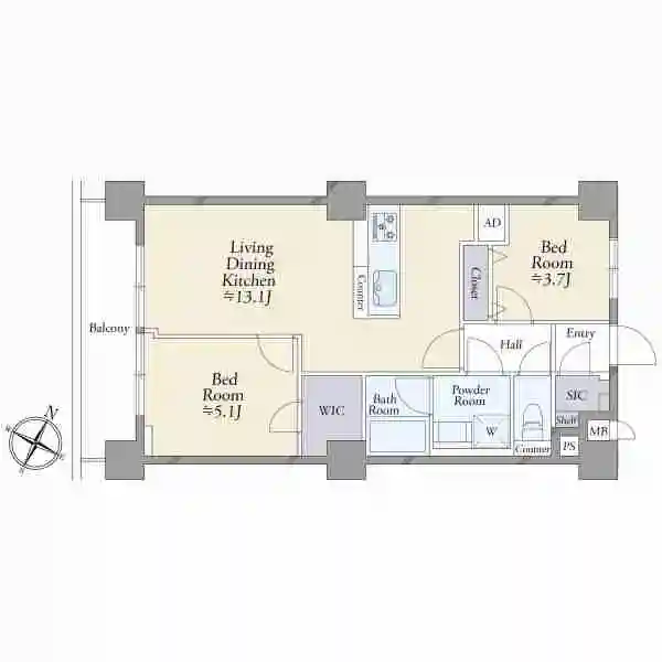 日商岩井第２方南町マンション 間取図