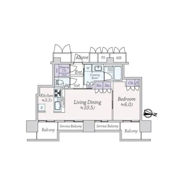 ザ・ファインタワー梅田豊崎 間取図