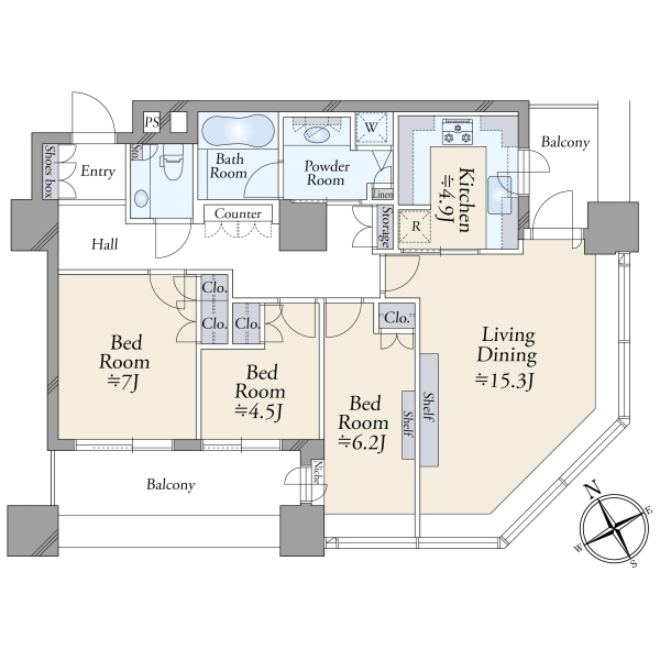 銀座タワー 間取図