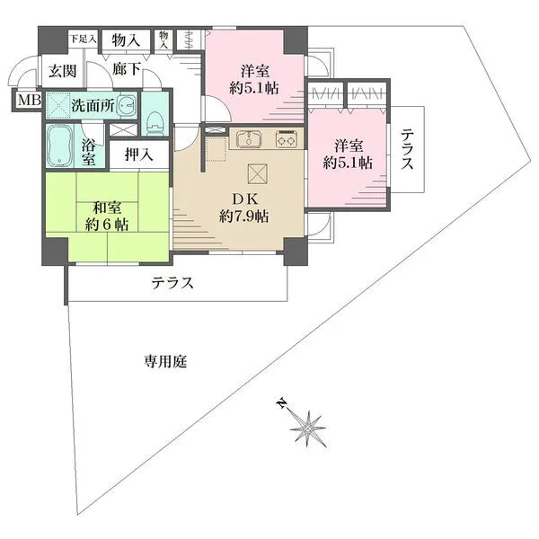 リコス元町 間取図