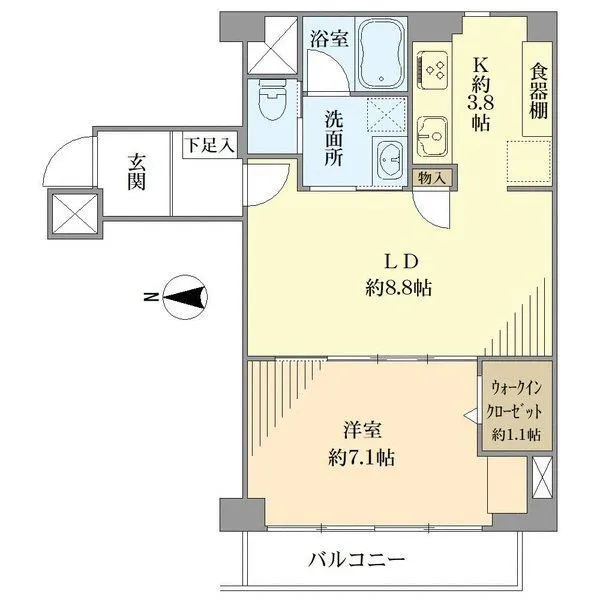 エクシール平河町 間取図(平面図)