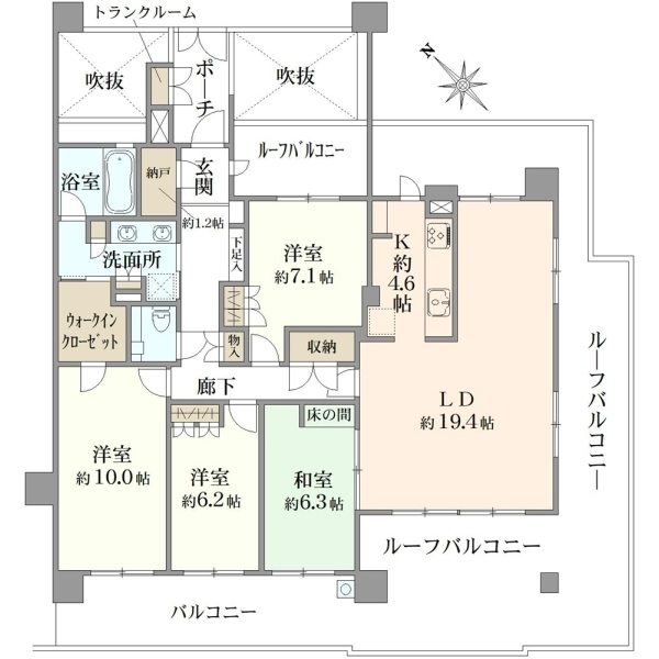 ファインストーリアＥ棟 間取図