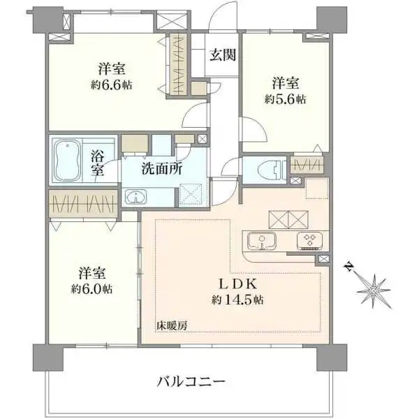 フェアロージュ新百合ヶ丘アーク・ステージ 間取図