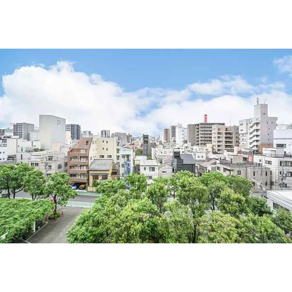 浅草タワー 低層階ながら開放感のある眺望が魅力。晴れた日には爽快な青空と緑を望み、リラックスして過ごせそうです。