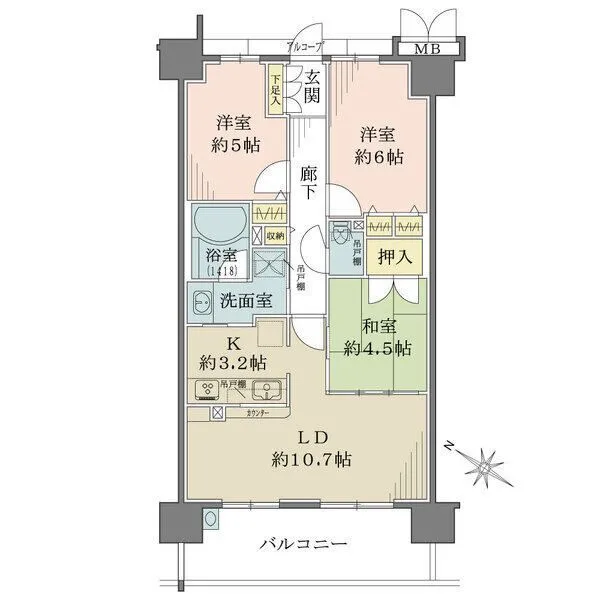 ファインデイズ北花田 間取図