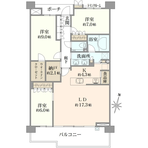 幕張ベイタウン　パティオス１９番街１号棟 間取図