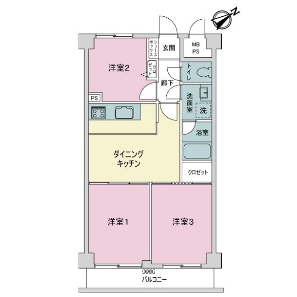ライオンズマンション江田第５ 間取図