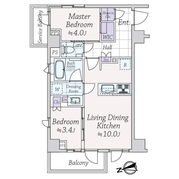 ピアース四谷Ｈｉｌｌｓ 間取図