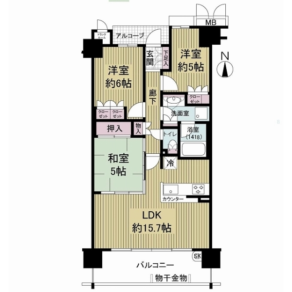セントパークス平野公園 間取図