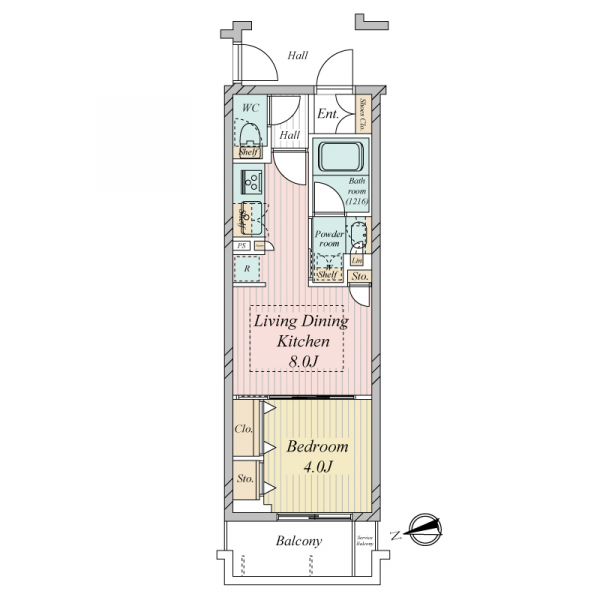 アウラ大阪上本町 間取図