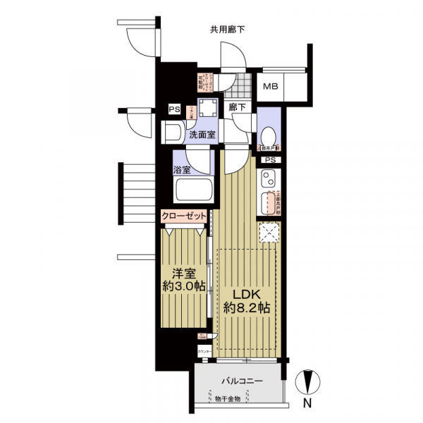 プレサンスロジェ泉高岳 間取図