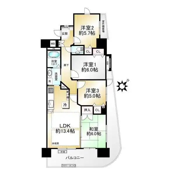 アメニティ南草津４ 間取図
