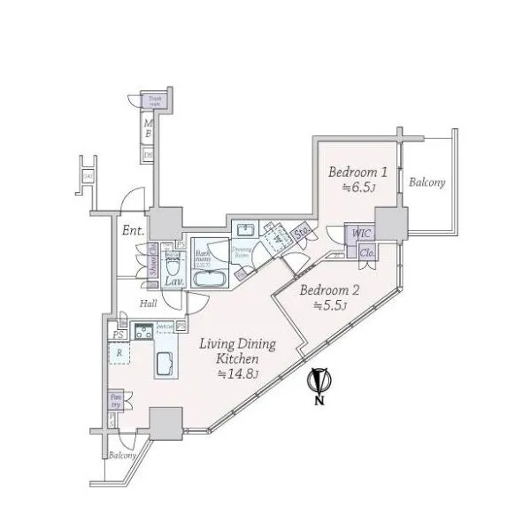 Ｂｒｉｌｌｉａ　Ｔｏｗｅｒ　上野池之端 間取図
