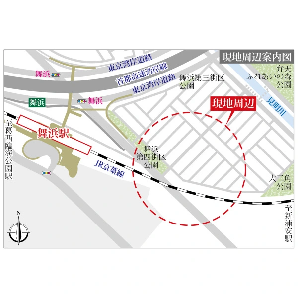 浦安市舞浜３丁目 現地案内図