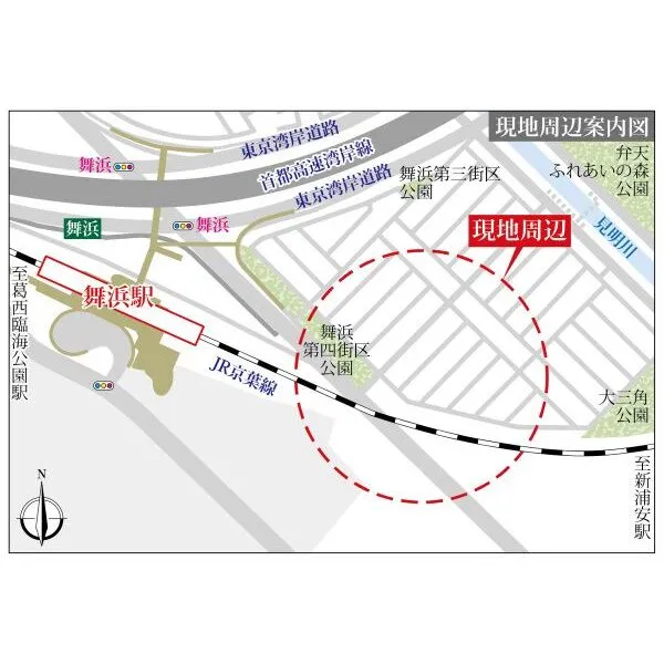 浦安市舞浜3丁目 現地案内図