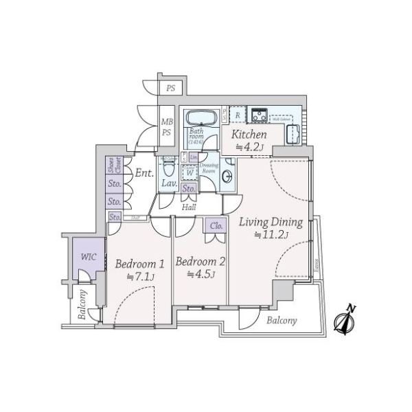 サンウッド文京東大前エストライフ 間取図