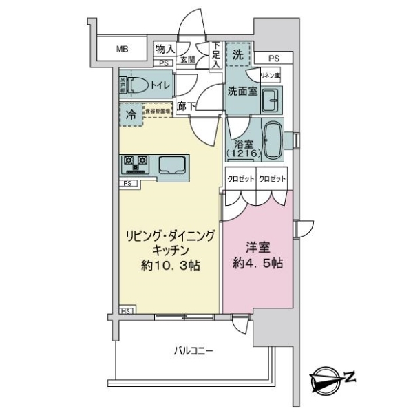 オープンレジデンシア金山 THE COURT 間取図