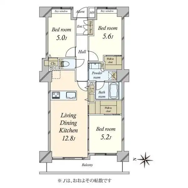 ビューネタワー平井 間取図