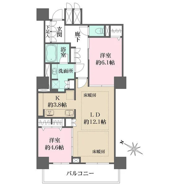 日暮里アインスタワー 間取図