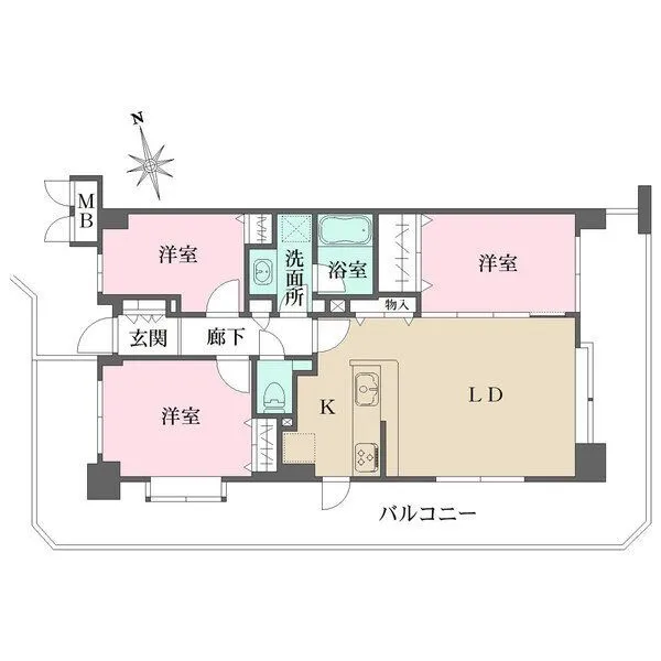 藤和シティホームズセンター南 間取図