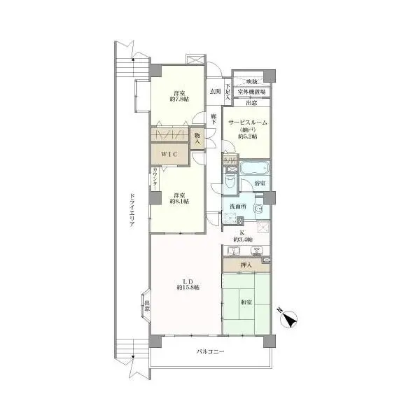 ライオンズマンション鎌倉大船 間取図