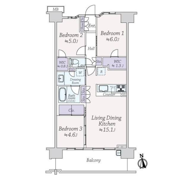 ガーラ・レジデンス戸田公園セントラルスクエア 間取図