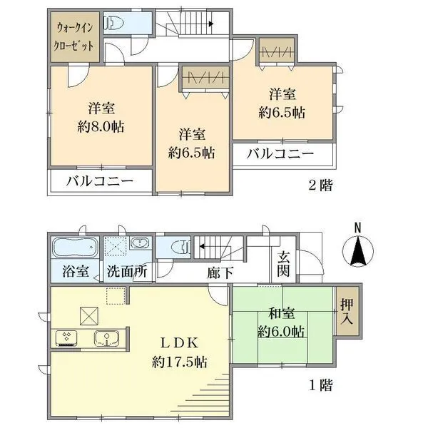 柏市あかね町 間取図(平面図)