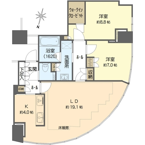 ブリリアタワー堂島 間取図