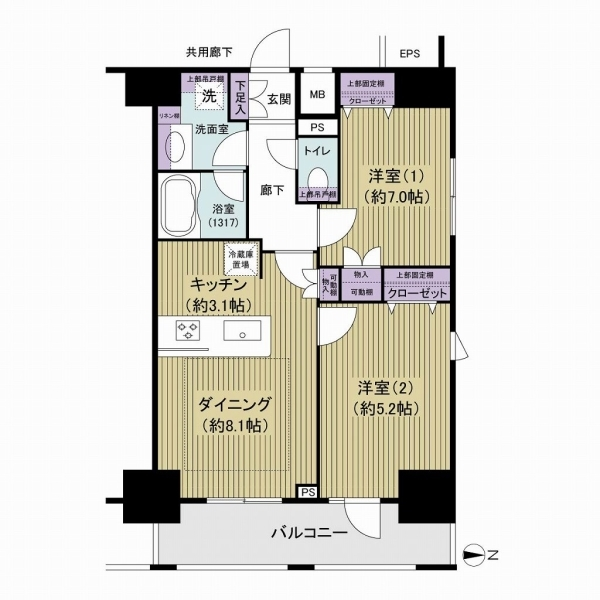 メイングランディア浅草 間取図
