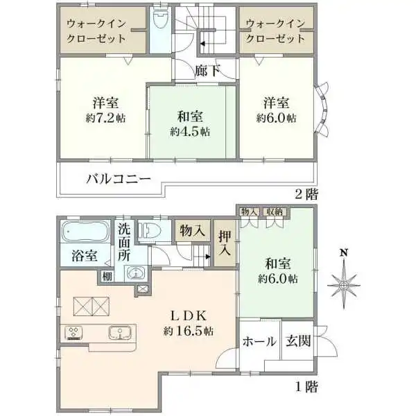中野区上高田１丁目 間取図